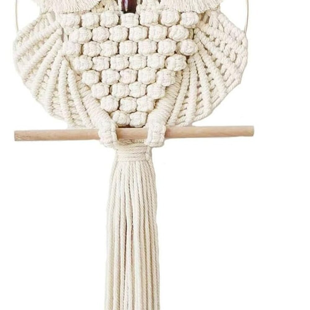 Owl Macrame Wall Hanging-Hand Woven Boho Tapestry-Macrame Wall Decor -Owl Decor